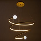 Люстра BayerLux с ПДУ «Примавера» LED 140 Вт 3000-6000К золото 60×60×50 см - фото 53940171