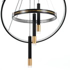 Люстра «Круги нео» 2+3 LED 140 Вт 3 режима черный 60×60×4-85 см - Фото 9