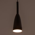 Светильник BayerLux Подвес "Капля" 1x40Вт E27 черный 10х10х28-128 см - фото 24670189