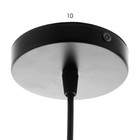 Светильник BayerLux Подвес "Капля" 1x40Вт E27 черный 10х10х28-128 см - фото 24670191