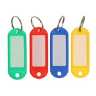 Набор брелоков для ключей 12шт, OfficeSpace, 58 х 21мм, пластик+металл, микс - фото 24604267