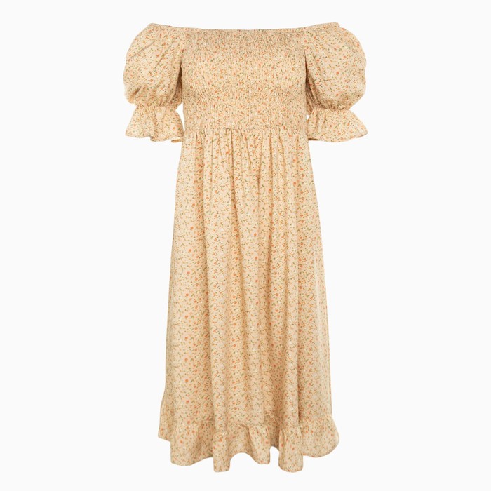 Платье женское MINAKU: Enjoy цвет бежевый, размер 42 - фото 1909037814