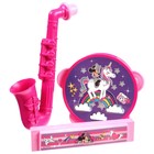 Музыкальные инструменты «Минни Маус», в наборе 3 предмета, цвет розовый - фото 280877144