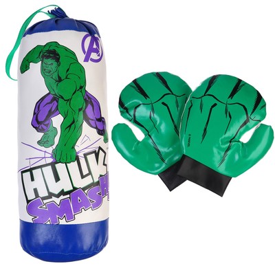 Игровой набор для бокса «Халк», груша 13×13×35 см, Мстители