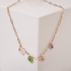 Колье «Лето» цепь и цветы, цветная в золоте, L= 40 см - Фото 2