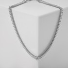 Колье «Драгоценность» прямоугольники узкие, цвет белый в серебре, 30 см - фото 6749674