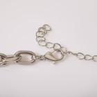 Колье "Цепь" летнее настроение, цвет бело-зелёный в серебре, 54см - фото 24425632