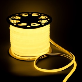 Гибкий неон Luazon Lighting 16 мм D-образный, IP67, 50 м, SMD2835, 120 LED/м, 220 В, свечение тёплое белое