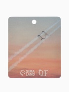 Брошь «Самолёт» летящий, бело-голубая в серебре - фото 23251044