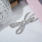 Брошь «Ножницы» драгоценные, белая в серебре - Фото 1