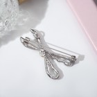 Брошь «Ножницы» драгоценные, белая в серебре - Фото 3