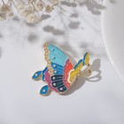 Брошь «Бабочка», цветная в золоте - Фото 2