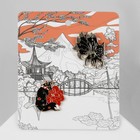 Набор значков (2 шт.) «Кицунэ» девятихвостый лис, цветной в золоте - Фото 2