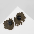 Набор значков (2 шт.) «Кицунэ» девятихвостый лис, цветной в золоте - Фото 4