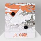 Набор значков (2 шт.) «Кицунэ» девятихвостый лис, цветной в золоте - Фото 5