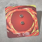 Значок "Катана" огонь, цветной в серебре - фото 9680573