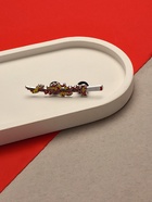 Значок «Катана» огонь, цветной в серебре - Фото 3