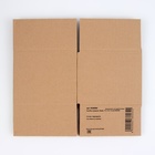 Коробка складная, бурая, для упаковки, хранения и переезда, 15×15×12 см - Фото 3