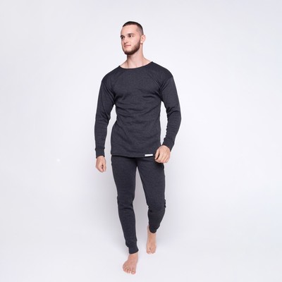Термобелье мужское (лонгслив, кальсоны), размер 52-54, серое