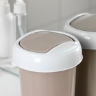 Контейнер для мусора настольный Palm, 1 л, d=13 см, h=15.5 см, бежевый - Фото 2