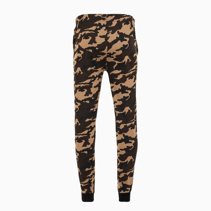 Брюки мужские, цвет тёмно-коричневый, камуфляж, размер 52 58484