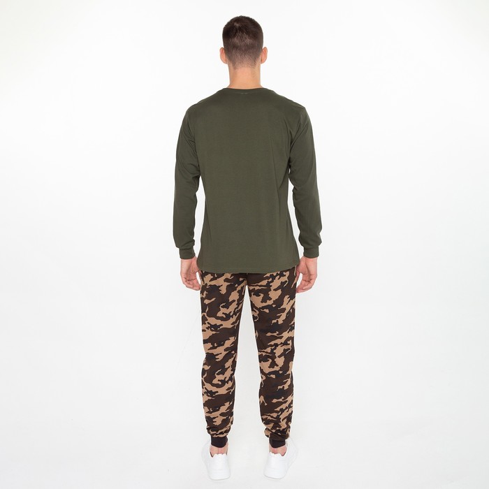 Брюки мужские, цвет тёмно-коричневый, камуфляж, размер 56 58486