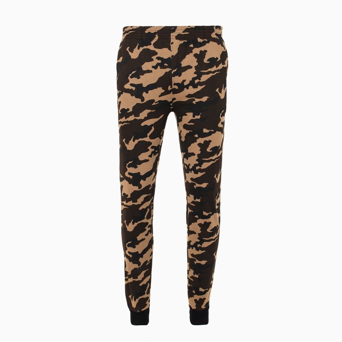 Брюки мужские, цвет тёмно-коричневый, камуфляж, размер 56 58486