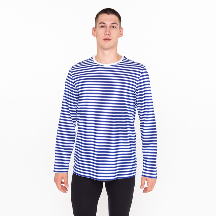 Тельняшка мужская, цвет синий, размер 56 - Фото 1