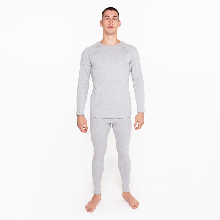 Термобелье мужское (лонгслив, кальсоны) НАЧЁС, цвет серый, размер 56