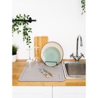 Коврик для посуды с абсорбирующим эффектом AMARO HOME, 40х60см, цвет серый - фото 296515461