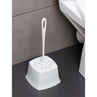 Ёршик для унитаза с подставкой Tule, 15,5×15,5×35 см, цвет светло-серый - Фото 2