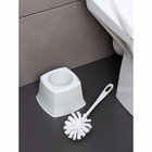 Ёршик для унитаза с подставкой Tule, 15,5×15,5×35 см, цвет светло-серый - Фото 3