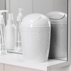 Контейнер для мусора настольный Tule, 1 л, d=11.2 см, h=17.5 см, светло-серый - Фото 2