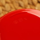 Миска с крышкой «Гранат», 1 л, 17×16,2×8 см, цвет красный - Фото 4