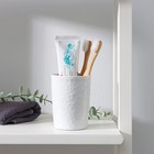 Стакан для зубных щёток Tule, 350 мл, d=7.7 см, h=10.4 см, светло-серый - Фото 1