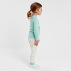Пижама для девочки Sleep, цвет мята/белый, рост 98-104 см - Фото 2
