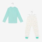 Пижама для девочки Sleep, цвет мята/белый, рост 98-104 см - Фото 7