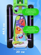 Снегокат «Тимка спорт 6» Монстрики, со спинкой, с родительской ручкой, зелёный, фиолетовый, ТС6/МН Nika Kids - Фото 3