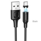 Кабель Borofone BX41, Type-C - USB, магнитный, 2.4 А, 1 м, PVC оплётка, чёрный - Фото 2