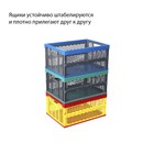 Ящик складной, пластиковый, 47,5 × 34,5 × 23 см, на 30 кг, зелёно-серый - фото 24059311