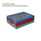 Ящик складной, пластиковый, 47 × 34 × 23 см, на 30 кг, сине-серый - фото 9851197