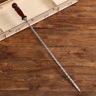 Набор с шампурами подарочный "Шафран", 8 предметов, в деревянной коробке, шампуры 50см - фото 24398490