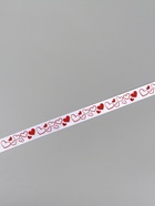 Лента атласная «Сердечки», 15 мм, 23±1 м, белая, красная №001  (артикул 9071736)  большой выбор товаров оптом и в розницу по низким ценам с доставкой