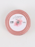 Лента атласная «8 Марта», 2.5 см × 22.5 (± 1) м, пудровая - Фото 4