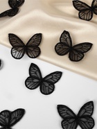 Аппликация для одежды «Бабочка», текстильная, 3.5×4 см, 10 шт., чёрная - Фото 2