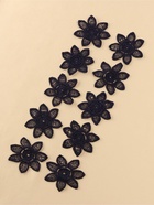 Аппликация для одежды «Цветок», кружевная, d=4.5 см, 10 шт., синяя - Фото 4