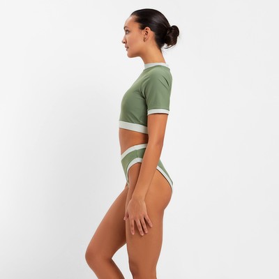 Купальник раздельный MINAKU с топом, цвет зелёный, размер 46