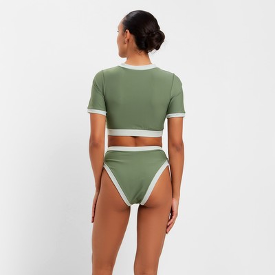 Купальник раздельный MINAKU с топом, цвет зелёный, размер 46