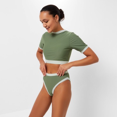 Купальник раздельный MINAKU с топом, цвет зелёный, размер 46