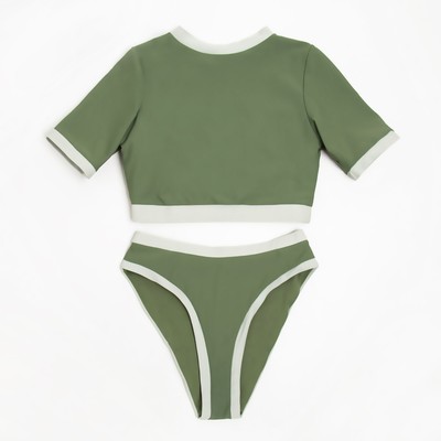 Купальник раздельный MINAKU с топом, цвет зелёный, размер 46